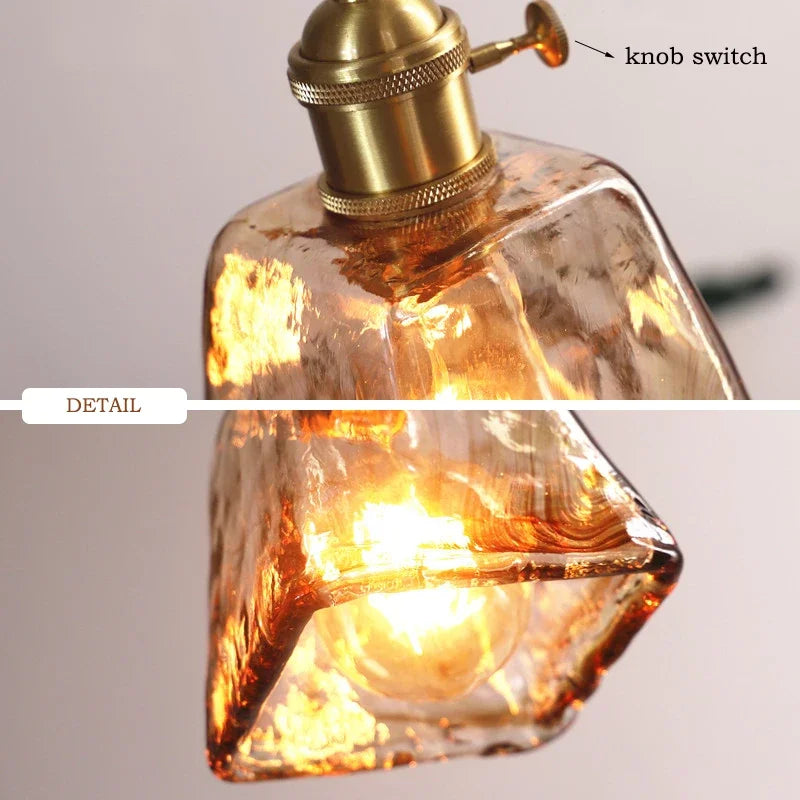 lustre en verre rétro nordique pour café et restaurant - vue 6 sur 10