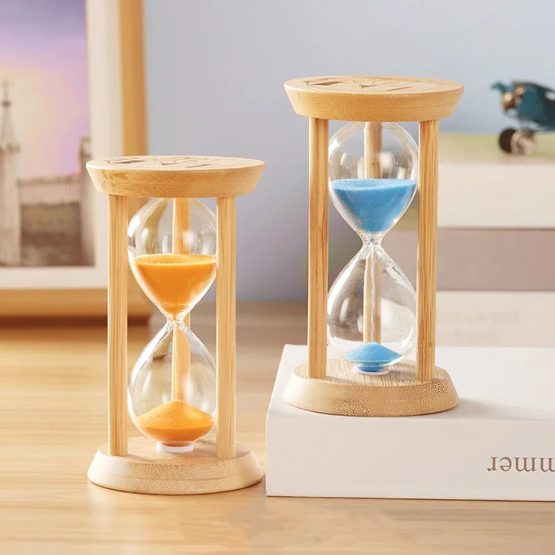 sablier en bois fait main horloge de sable créative décoration intérieure - vue 3 sur 10
