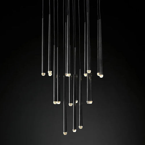 lustre en cristal design moderne pour éclairage intérieur élégant - vue 3 sur 17
