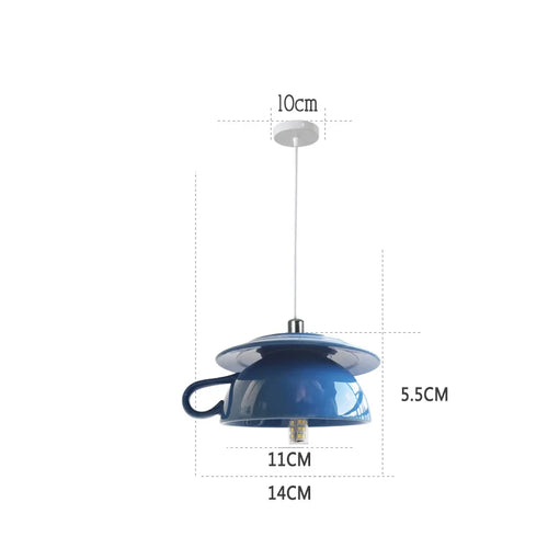 suspension en céramique design art thé éclairage led g4 - vue 26 sur 30