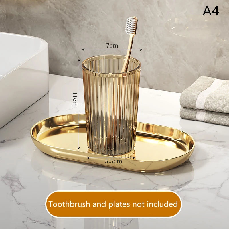 gobelet en acrylique pour brosse à dents accessoires de salle de bain - vue 10 sur 10