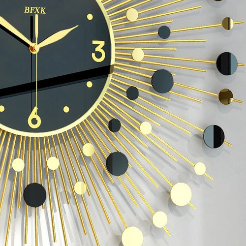 horloge murale luxe design créatif silencieuse pour décoration moderne - vue 6 sur 8