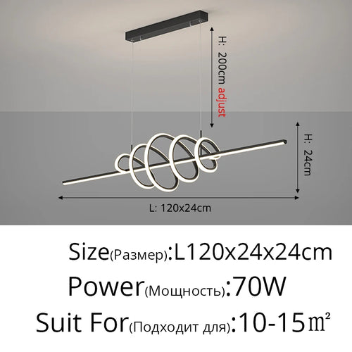 lustre moderne en led pour un éclairage élégant intérieur - vue 15 sur 18