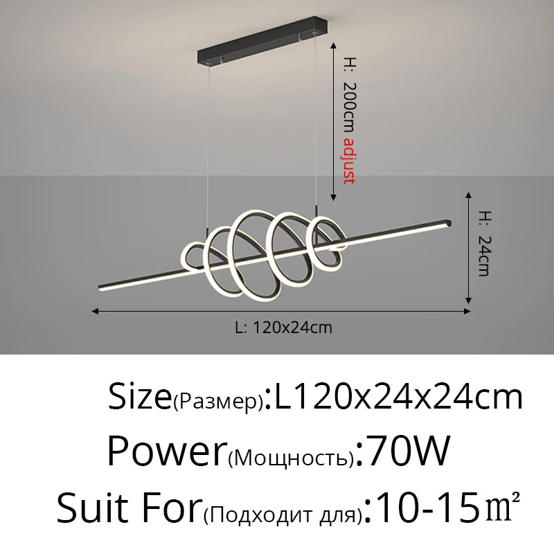 lustre moderne en led pour un éclairage élégant intérieur - vue 15 sur 18