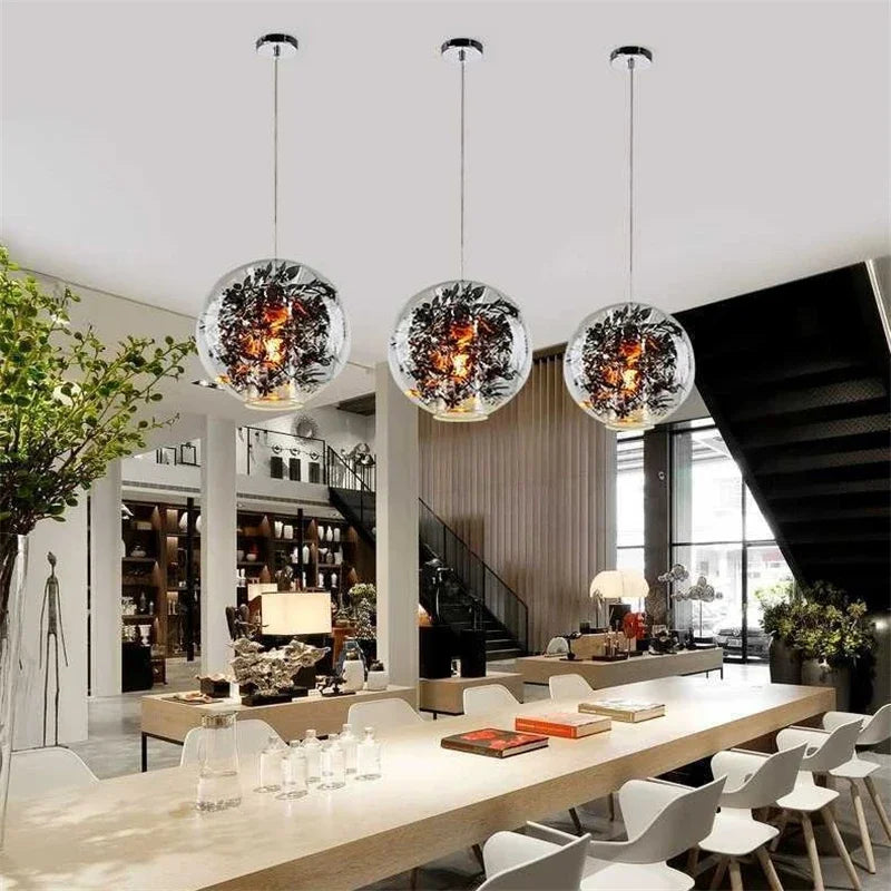 suspension nordique en verre pour décoration lumineuse - vue 4 sur 8