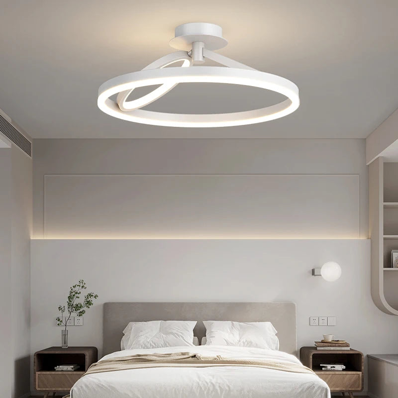 lustre led moderne nordique simple style anneau - vue 5 sur 12