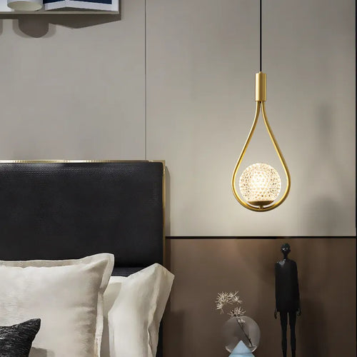 Suspension boule de verre pour chambre à coucher - vue 4 sur 8