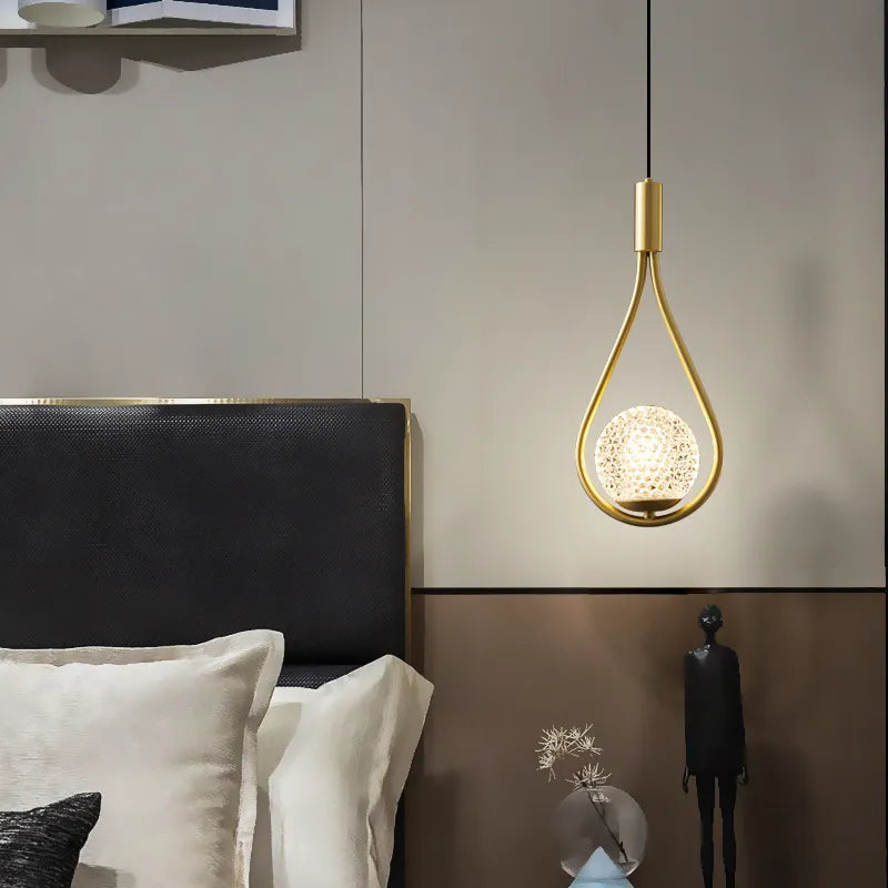 Suspension boule de verre pour chambre à coucher - vue 3 sur 8