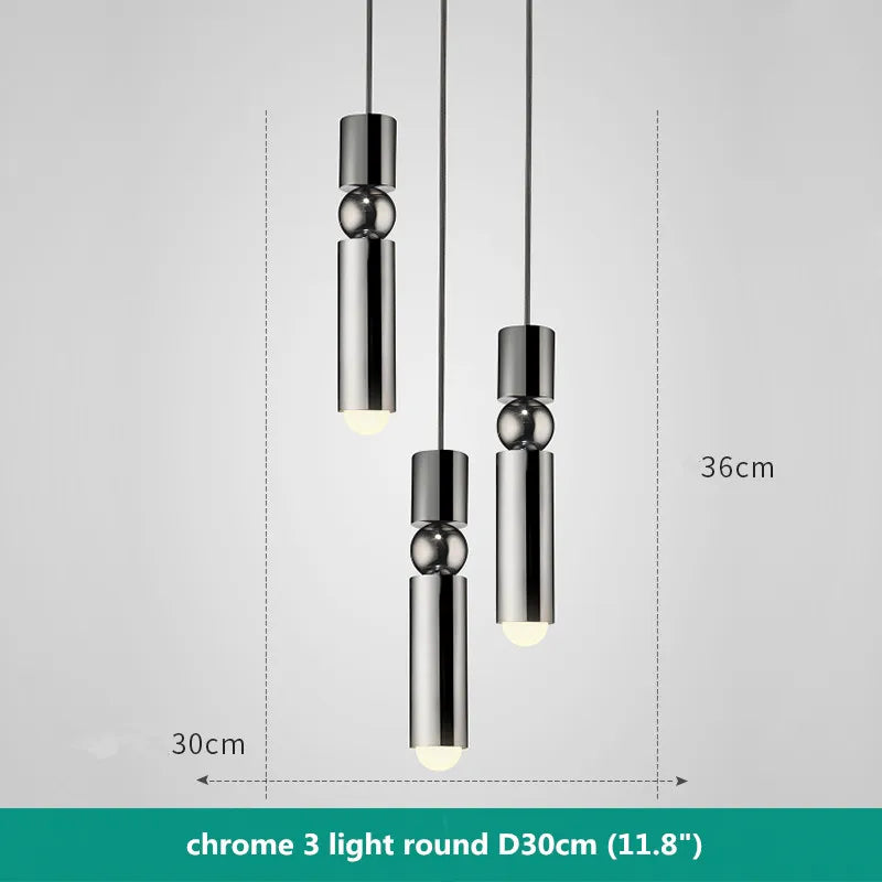 Suspension moderne nordique en métal avec lumière led suspendue - vue 11 sur 13