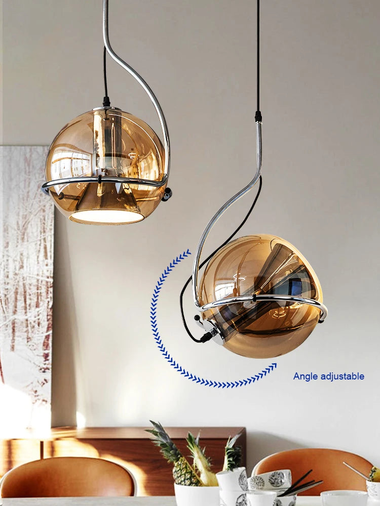 Rétro petite suspension salon lumière luxe créatif nostalgique bureau étude chambre suspension - vue 3 sur 6