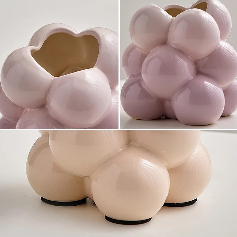 vase moderne en céramique pour décoration florale élégante - vue 4 sur 9