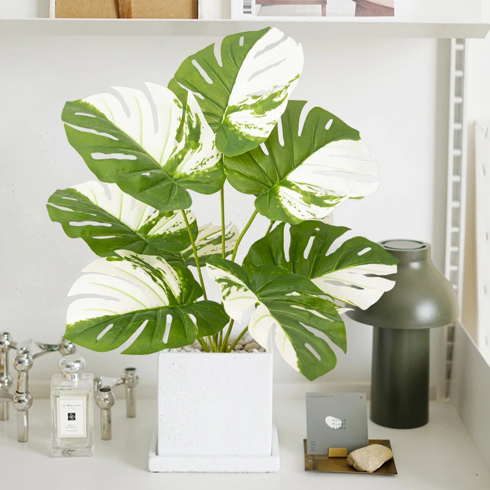 plante tropicale artificielle avec feuilles de bananier pour décoration jardin - vue 1 sur 8