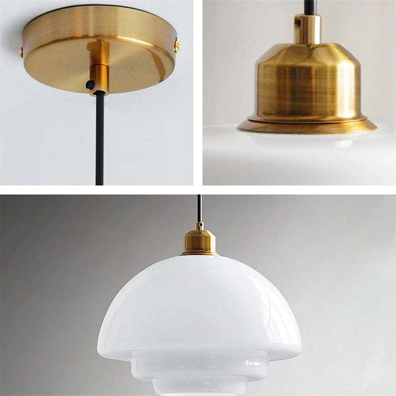 lampe led suspendue moderne en verre pour décoration maison - vue 5 sur 9