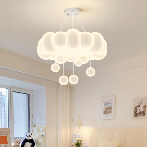 lustre moderne nuages romantique pour chambre enfant décoration intérieur - vue 5 sur 12