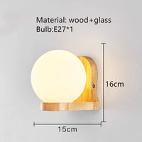 lustre nordique en bois rond créatif japonais