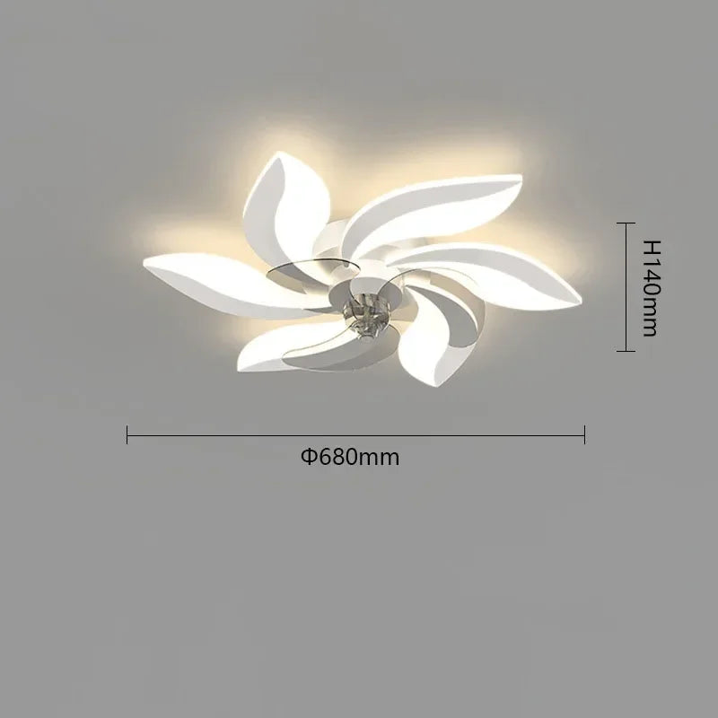 plafonnier ventilateur avec lumière et télécommande pour intérieur - vue 6 sur 8