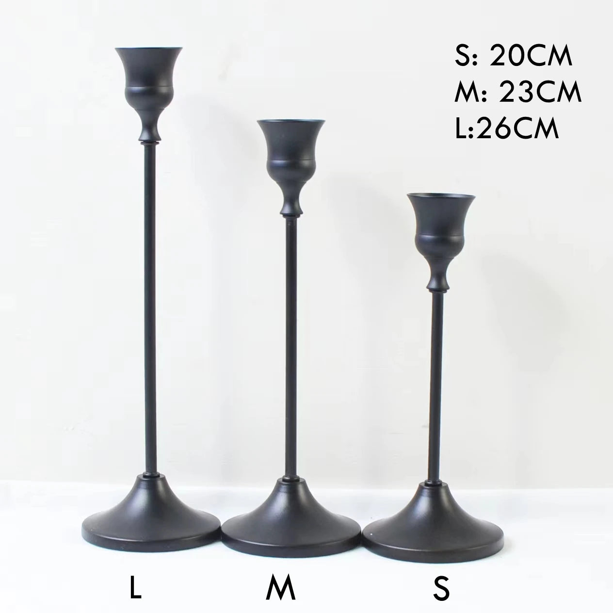 lot de 3 bougeoirs en métal décoration élégante pour mariage et fêtes - vue 17 sur 21