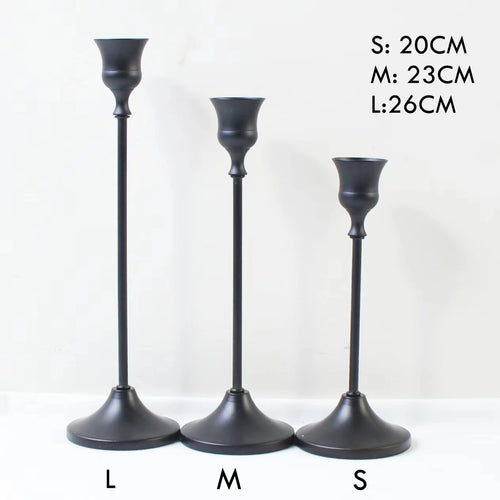 lot de 3 bougeoirs en métal décoration élégante pour mariage et fêtes - vue 18 sur 21