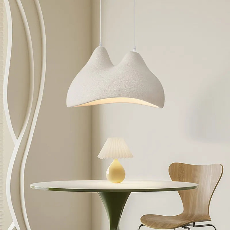 suspension Nordique Wabi Sabi E27 lumières Restaurant style crème chambre décoration de la maison LED - vue 3 sur 10
