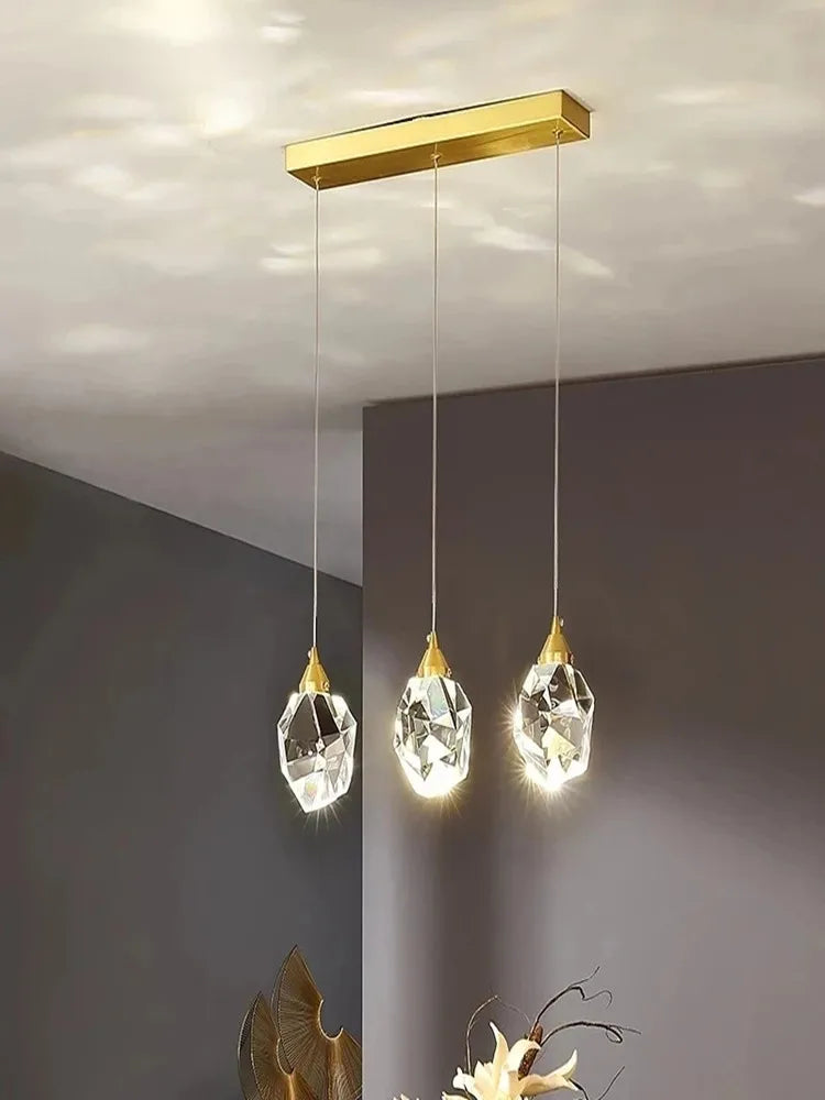 lustre en cristal nordique led pour intérieur - vue 4 sur 10