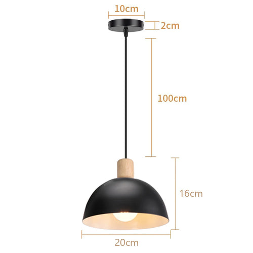 lustre nordique led en bois pour décoration maison - vue 14 sur 13