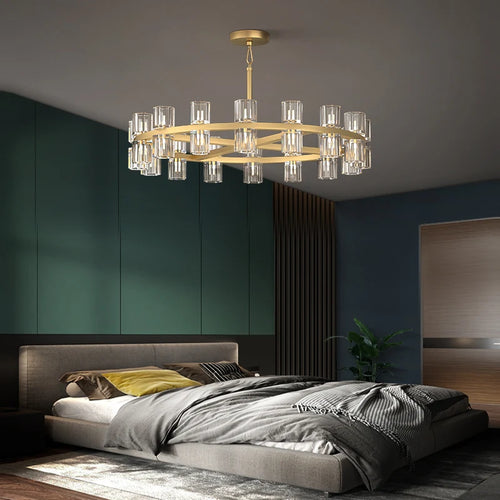suspension classique en cristal noir et or design élégant - vue 7 sur 13