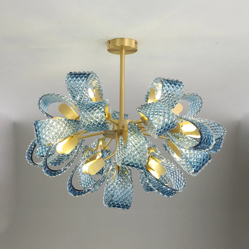 lustre en verre cristal LED pour un éclairage élégant - vue 6 sur 21