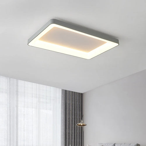 plafonnier led simple rectangulaire pour intérieur moderne - vue 3 sur 10