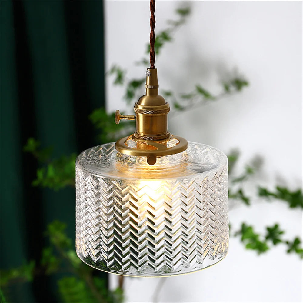 suspension led moderne en laiton avec verre pour décoration maison - vue 10 sur 10