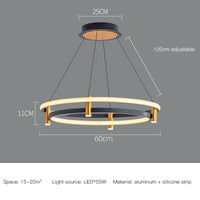 lustre led nordique anneau décoratif pour maison