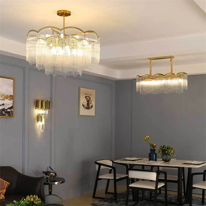 lustre en cristal moderne design luxe pour intérieur - vue 2 sur 10