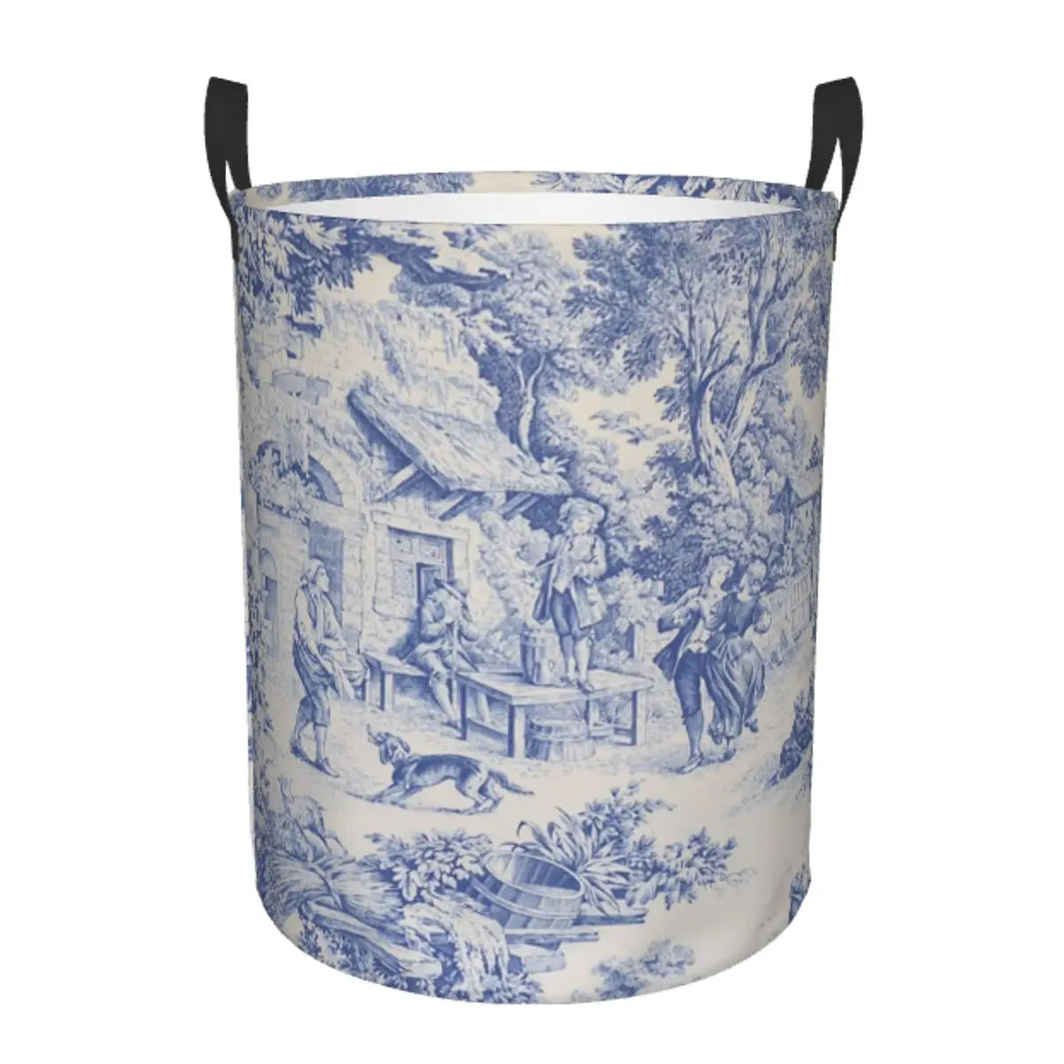 panier à linge pliable personnalisé classique en toile de jouy pour jouets - vue 23 sur 29