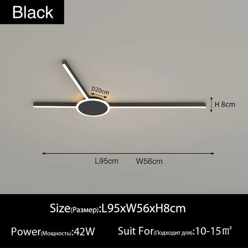 plafonnier LED décoratif géométrique pour intérieur moderne - vue 13 sur 12