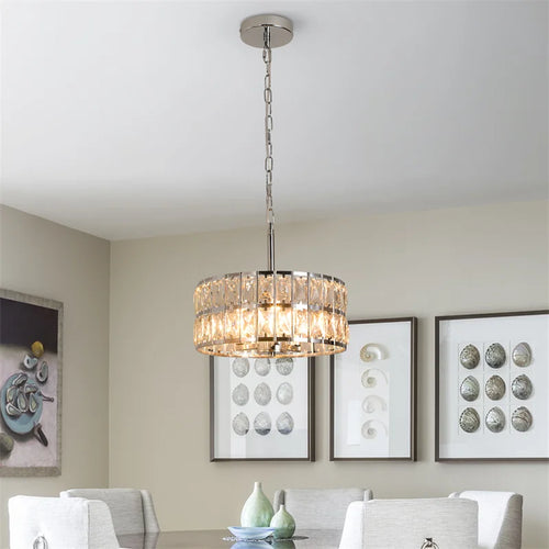 lustre de luxe en cristal suspendu pour décoration maison - vue 2 sur 12