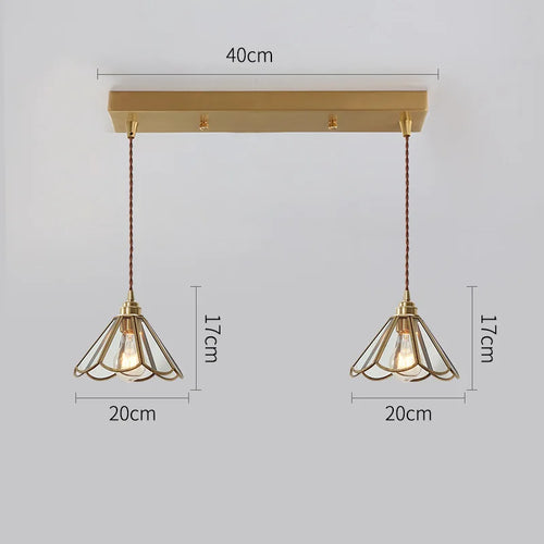 Suspension Nordique LED en Verre et corps doré - vue 20 sur 20