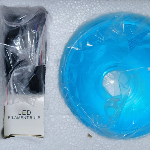 suspension led moderne rétro gzmj rayure bonbons verre - vue 9 sur 10