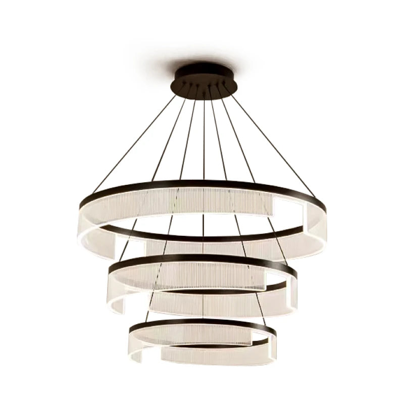 Circular Acrylic Living Room Pendant Light, Pendant Lamp Chandelier, Hanging Light Fittings, Hanging Light Pendant Lamp - vue 6 sur 10