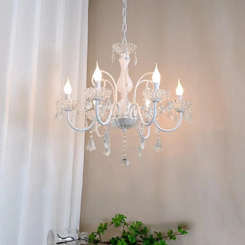 lustre romantique en cristal pour chambre d'enfant moderne - vue 3 sur 9