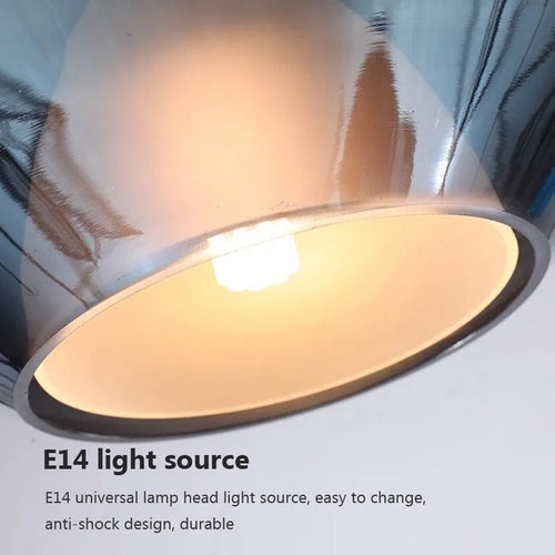 Suspension LED minimaliste verre violet - vue 10 sur 11