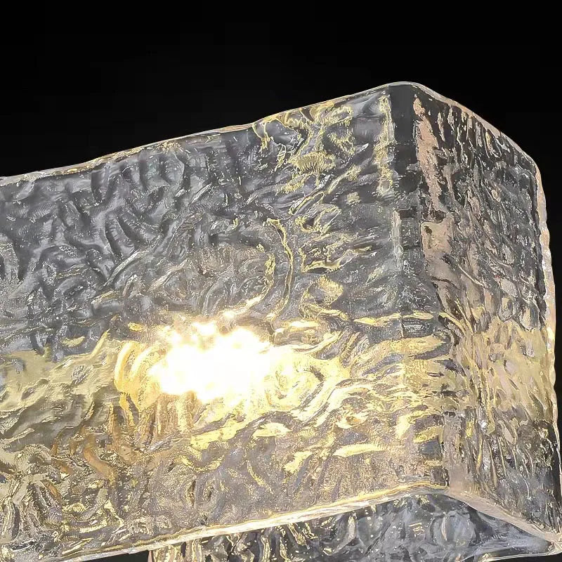 applique murale carrée en verre à motif d'eau moderne - vue 5 sur 7