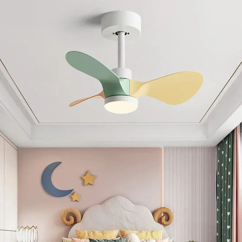 24Inch Mini Ceiling Fan Modern Simplicity Coffee Shop Creative Kid Fan Lights Aisle Balcony Children's Room Fan Lights 110V 220V - vue 1 sur 13