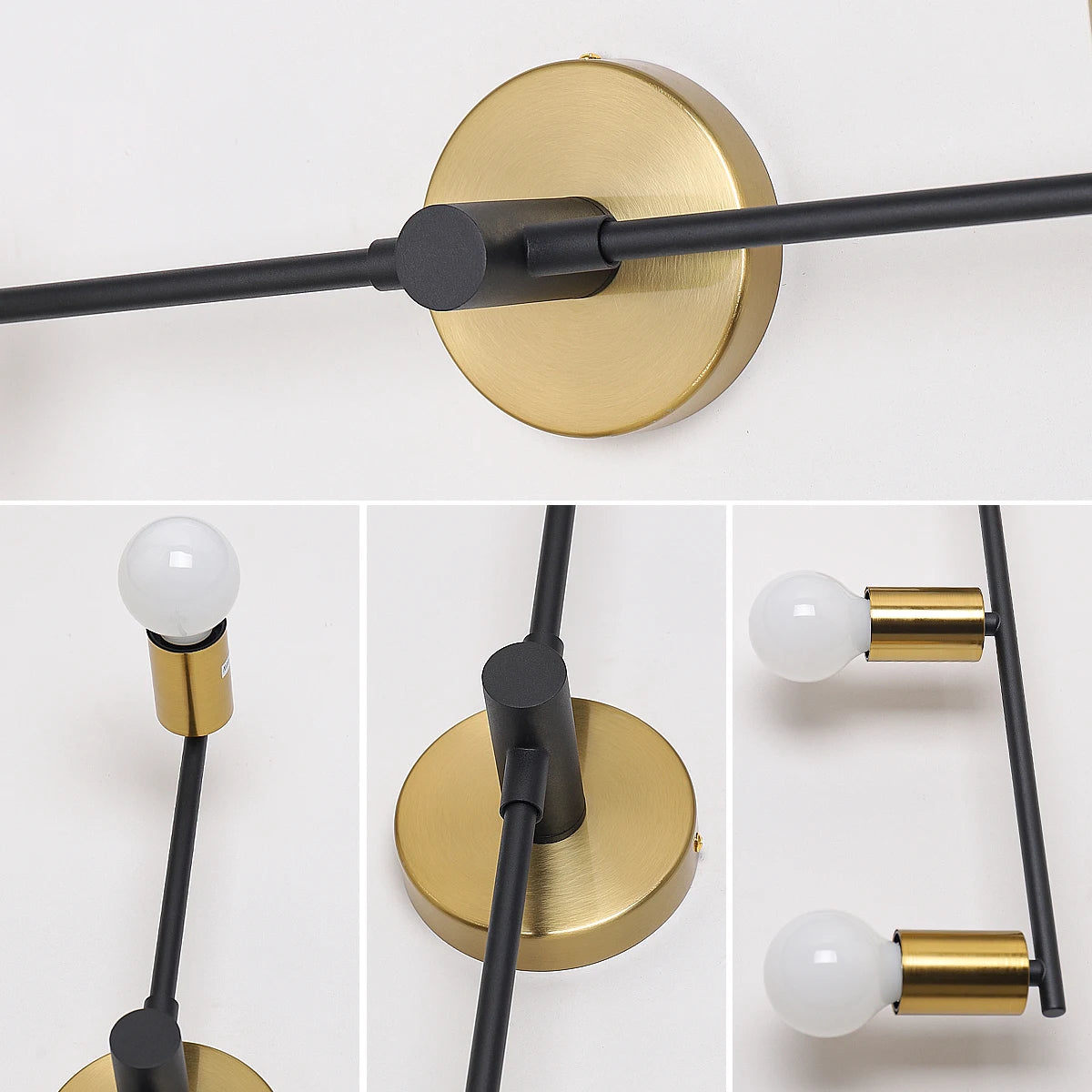 applique murale led maison intérieur éclairage fond ampoule e27 - vue 5 sur 10