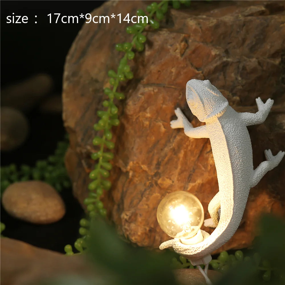 veilleuse lézard nordique lampe décorative moderne à LED - vue 10 sur 11