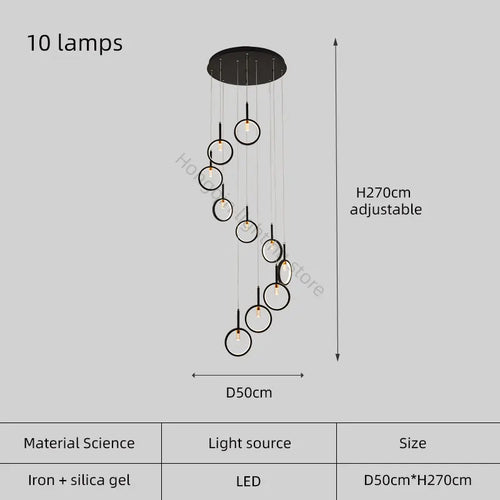 lustre moderne simple en forme trapézoïdale pour décoration intérieure - vue 10 sur 12
