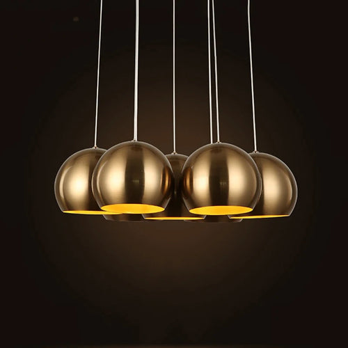 suspension métal boule style américain rétro pour restaurant et bar - vue 2 sur 6