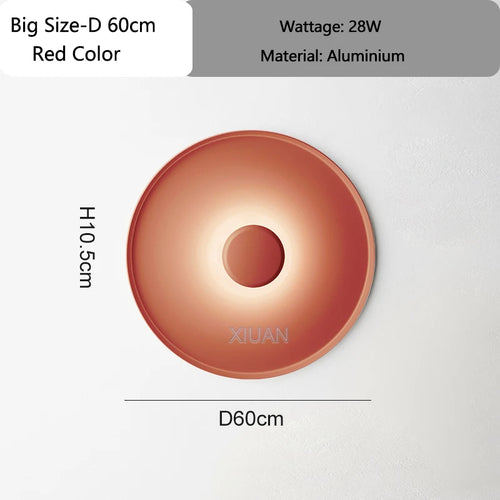 Designer Lamp Modern Round Ceiling Lamps Bedroom Ceiling Light White Red Green Living Room Atmosphere Wall Lights AC 220V 40cm - vue 12 sur 14