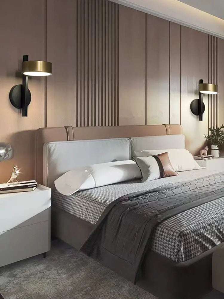Nordic Creative Bedroom, Bedside Lamp Wall Lamp Personalized and Simple Hallway Entrance Wall Lamp Modern and Simple Living Room - vue 2 sur 7
