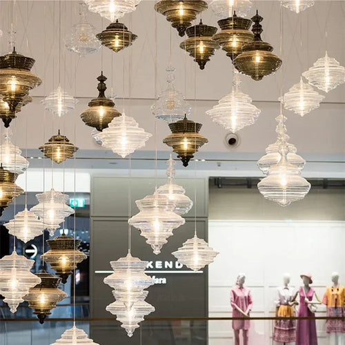 lustre nordique en verre pour un éclairage décoratif élégant - vue 7 sur 15