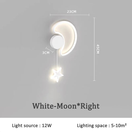 applique murale nuage et lune pour chambre d'enfant - vue 19 sur 22