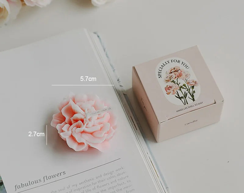 bougie parfumée artisanale en forme dœillet pour mariage et fêtes - vue 9 sur 13